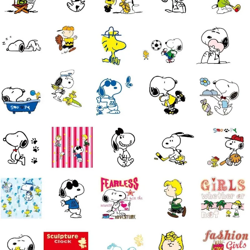 

Cute 294Pcs Snoopys Stickers Woodstock Anime Action Figure Personal Sticker Q Figural Laptop Skateboard Notebook Decoration Gift