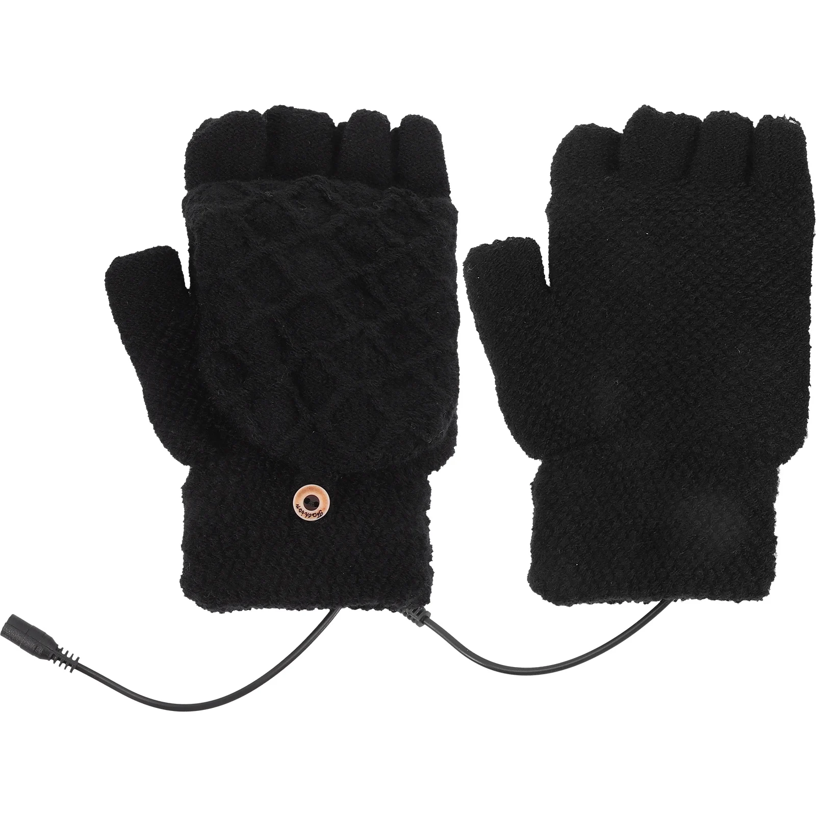 

Heated Fingerless Gloves Bike Riding Heating Mittens Lightweight Running Full Fingers Warm Winter Thermal Outdoor Sports