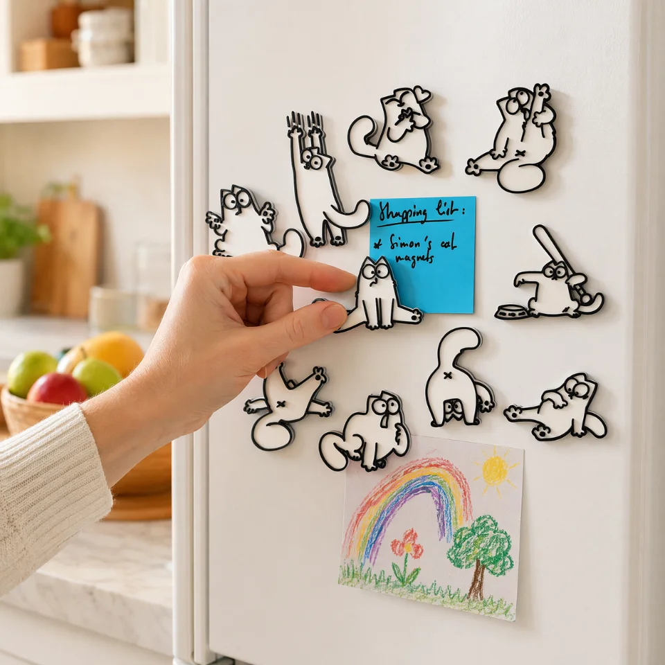 3D Printed Simon Cat Refrigerator Magnet (1 piece) - Fun Decoration - Suitable for mailboxes, dishwashers, refrigerators, kitche - zdjęcie 1