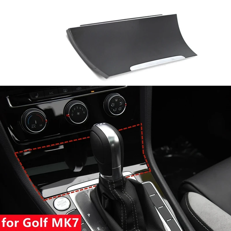 Embellecedor de Cenicero central 5GG857337 para Golf MK7, pintura de Piano negra, Cenicero central Interior, cubierta embellecedora, Cenicero con compartimento de almacenamiento