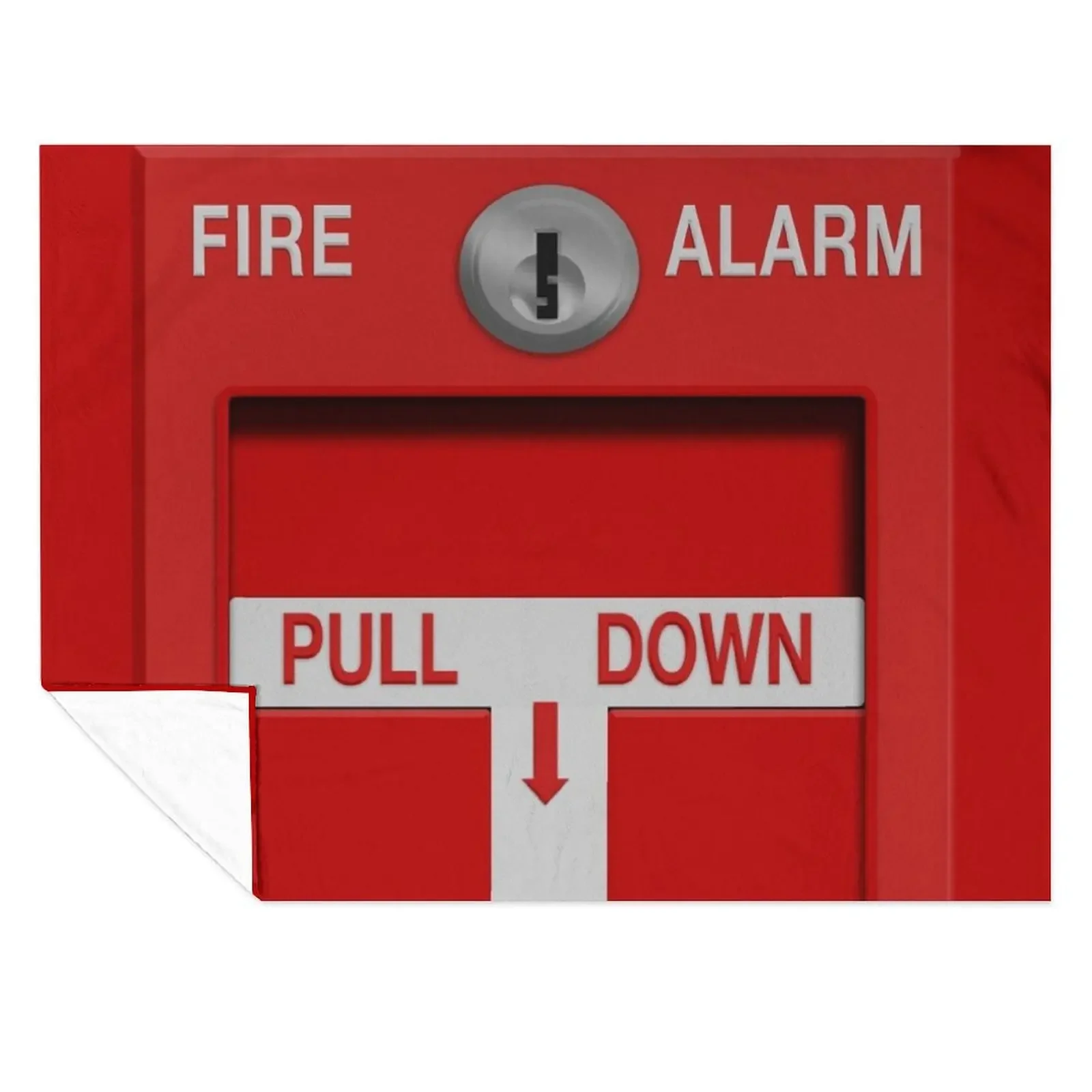 

Fire Alarm Pull Station Throw Blanket Flannel Fabric Luxury Brand warm for winter Luxury Throw Blankets
