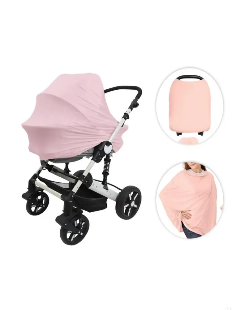 Breathable Cotton Car Cover for Baby Comfortable Nursing Cover Privacy Protections Windproof Protective Sleeve