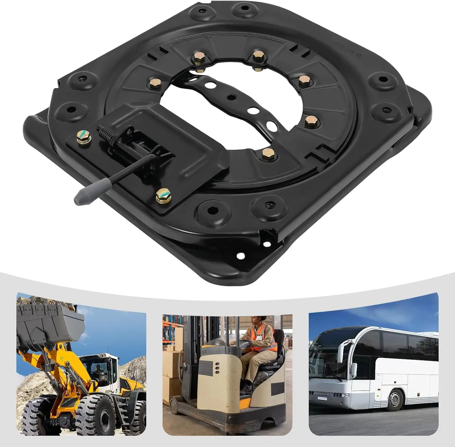 Alas Putar Kursi RV Universal - Permukaan Dipoles, Pegangan Dorong Ergonomis, Pemasangan Mudah dengan Banyak Lubang Pemasangan