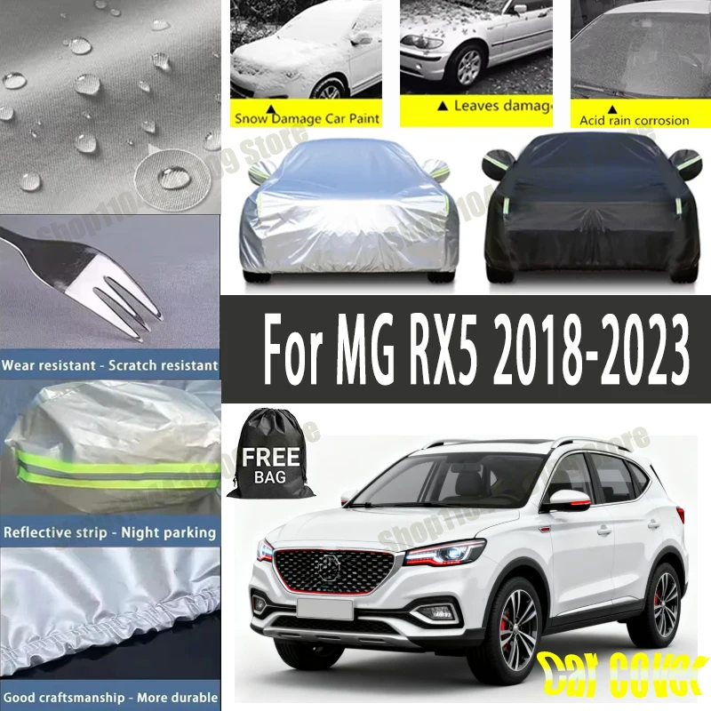 

For MG RX5 2018-2023 Car Cover Outdoor Protection Covers Snow Sunshade Waterproof Dustproof Exterior UV Car Accessories