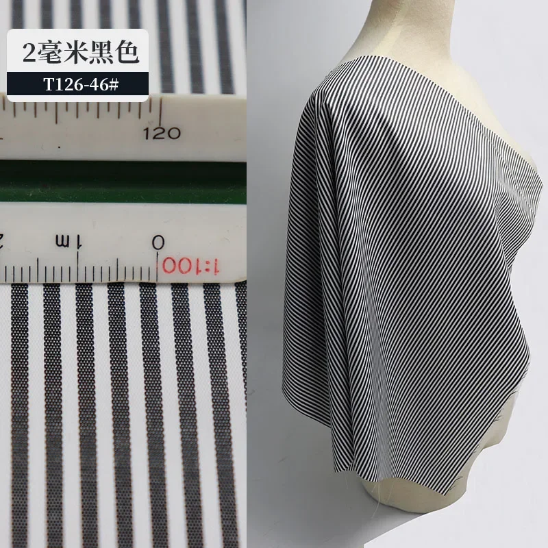 145cm Wide TC Yarn Dyed Striped Fabric 65%cotton 35%polyester Inelastic Dress Shirt Belt Tablecloth DIY Clothing Sewing Fabric