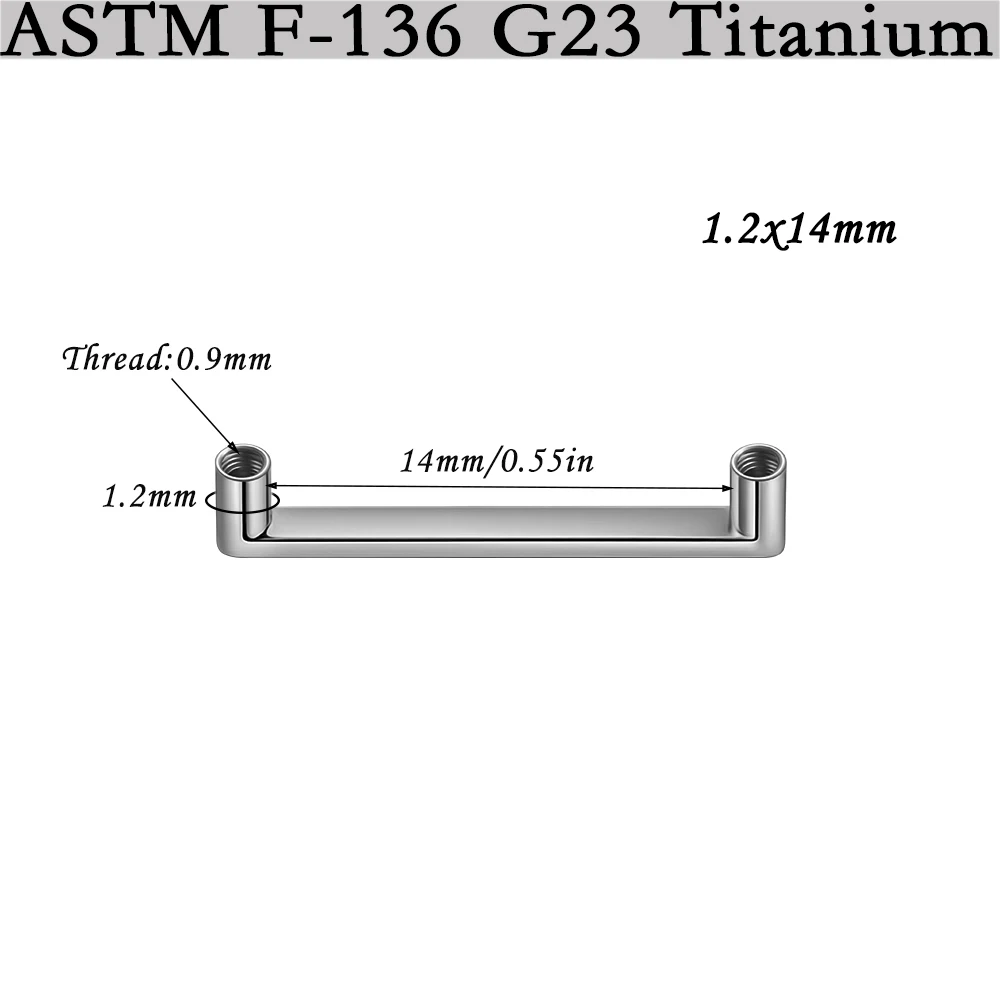 G23 Titanium Surface Piercing Double Threaded Dermal Anchor