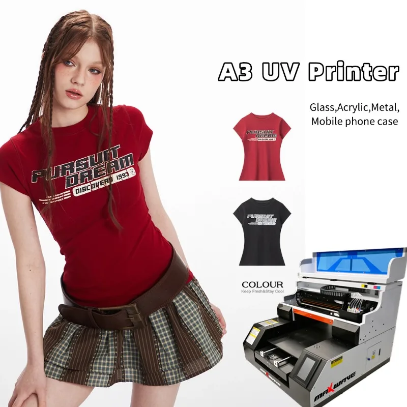 MAXWAVE Multifunction Directly Printing Machine for T-shirt Printing L805 Head 2in1 A3 DTG Printer Factory Direct