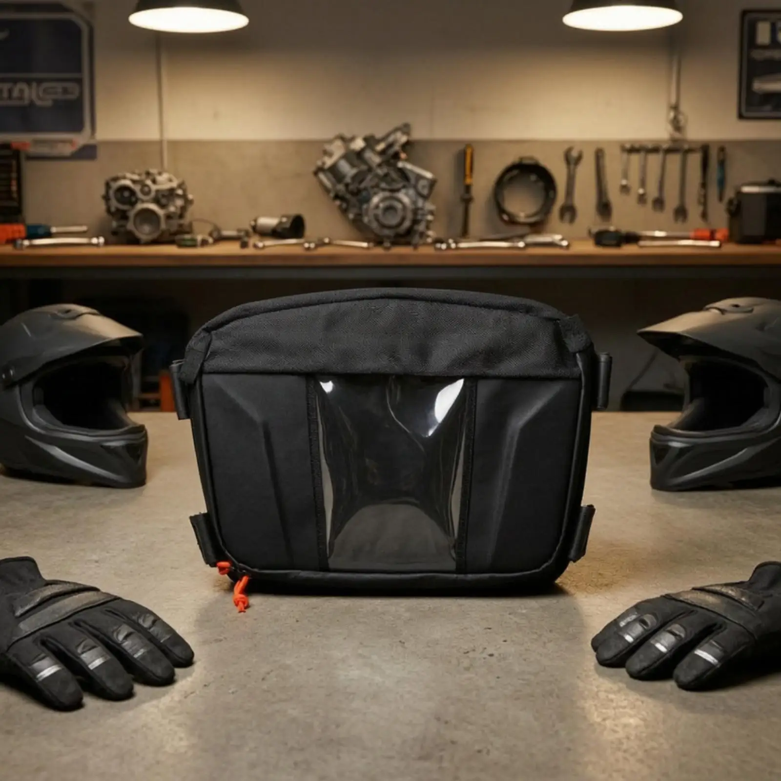 Durable UTV Roof Storage Pouch for Can Am X3 Max Overhead Bag with Clear Mesh Sections Quick Access Drawcord Pulls