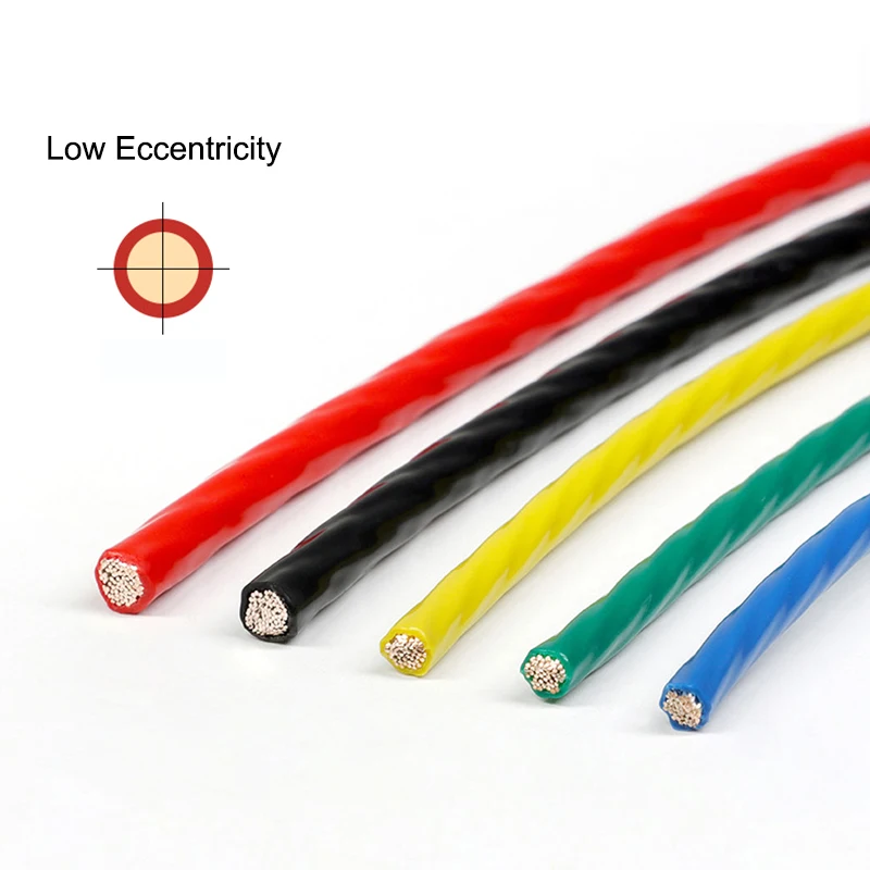 1/3/5/10/25M Silver Plated PTFE Wire Black White Red 30~10 AWG Electric DIY High Purity OFC Copper Cable For 3D Printer