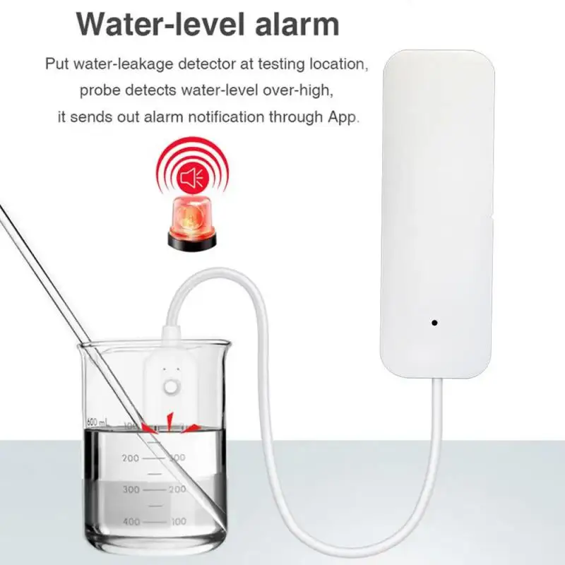 Imagem -02 - Tuya Smart Water Leakage Alarm Sensor de Vazamento de Água Detector de Alerta de Inundação Sistema de Alarme de Segurança de Transbordamento Alarme em Casa Wi-fi Zigbee