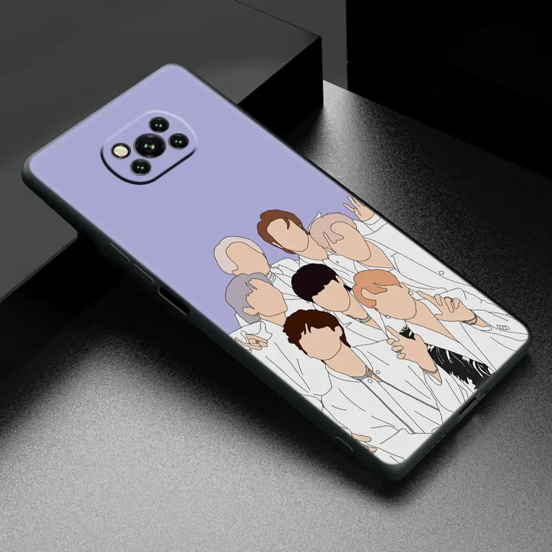 Euphoria Jungkook KPOP Black Phone Case For Xiaomi Mi POCO M6 Pro F5 X5 X4 X3 NFC M5S M3 M4 Pro 5G F3 F4 GT F1 F2 Cartoon Cover