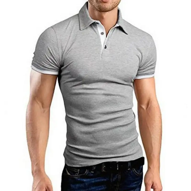 Summer New Business Casual Work Polo Shirts Solid Men Slim Versatile Simple Korean Streetwear Fashion Basic Short Sleeve Tops