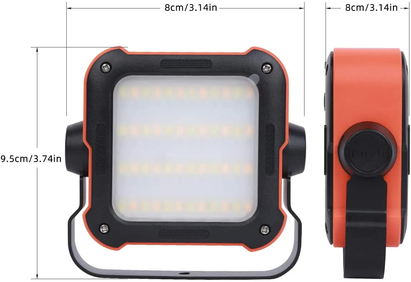 Portable LED Light Power Bank for Camping, Work, Car Repairing Outages 10000mAh Adjustable Rechargeable Waterproof Flood Lantern