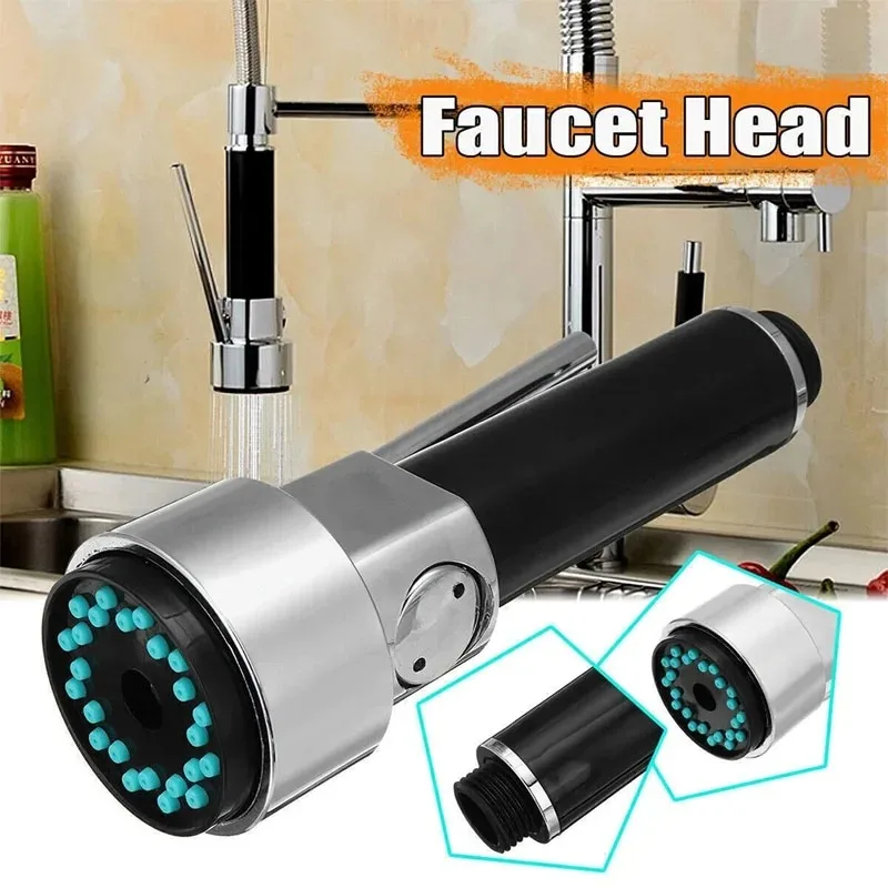 Pull Out Faucet Spray Head Handheld ABS Tap Water Saving High Pressure Sprayer Nozzle Bathroom Sink Tap Replacement