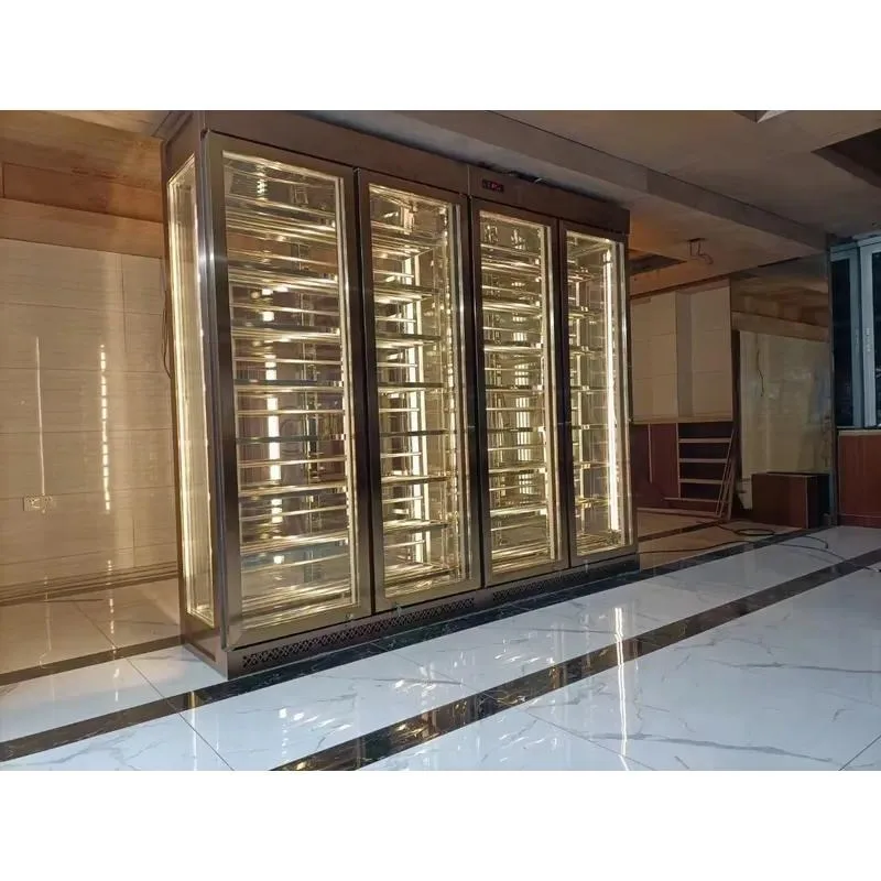 for High-end stainless steel wine racks for professional hotel bars - durable mirror design with customizable dimensions