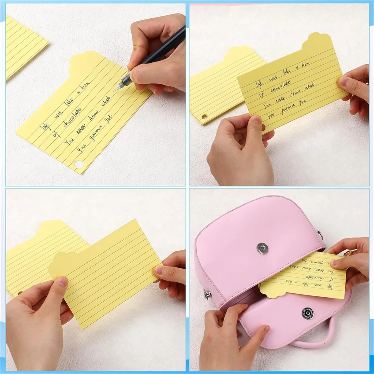 ADP-125 Pcs Index Cards Colored 3x5 Inch Ruled Index Card Flash Cards for Studying with Rings & Color Tags