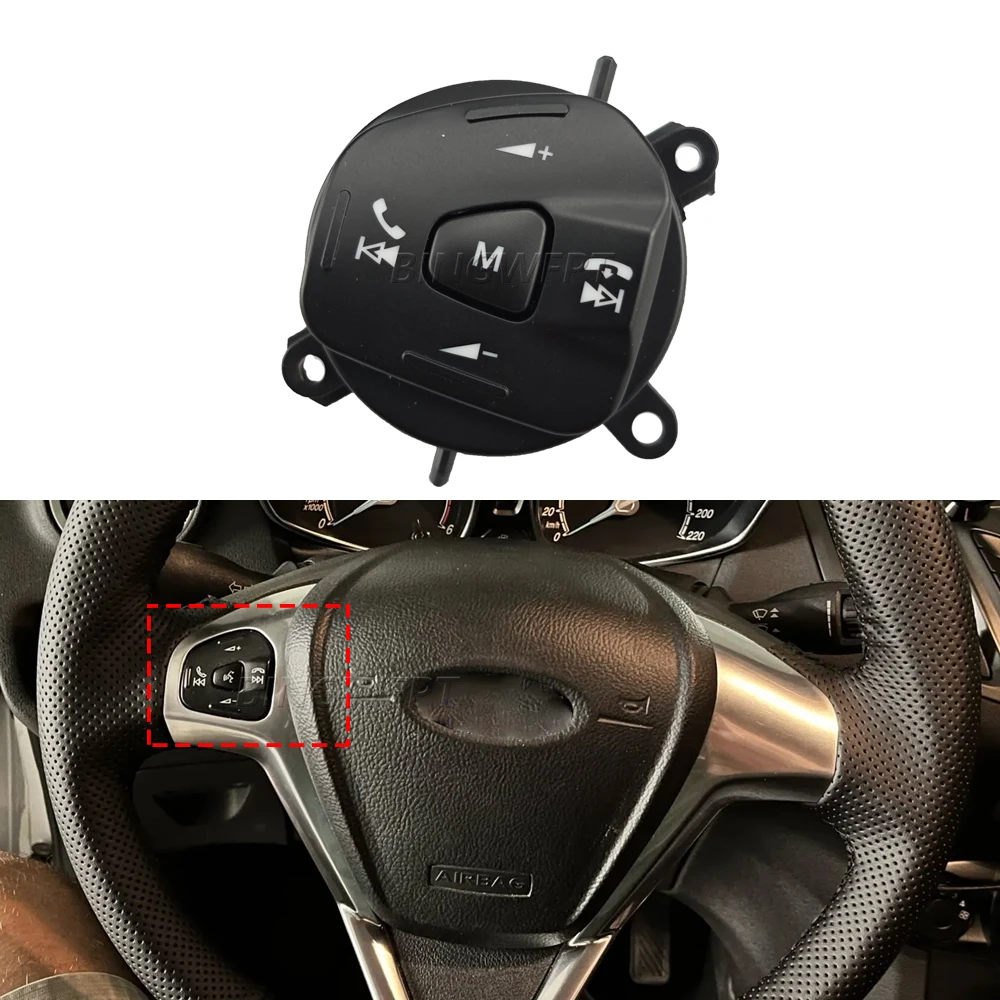 Lenkrad Cruise Audio Lautstärke Sound Control Schalter Mit Für Ford Fiesta MK7 MK8 ST Ecosport 2013 2014 2015