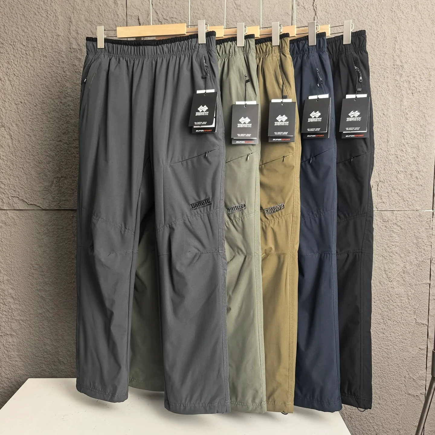 

Men's Outdoor Fce Lined Thiened Straight Leg Casual Pants Windproof Waterproof Autumn Winter Double Layered Cargo Trousers