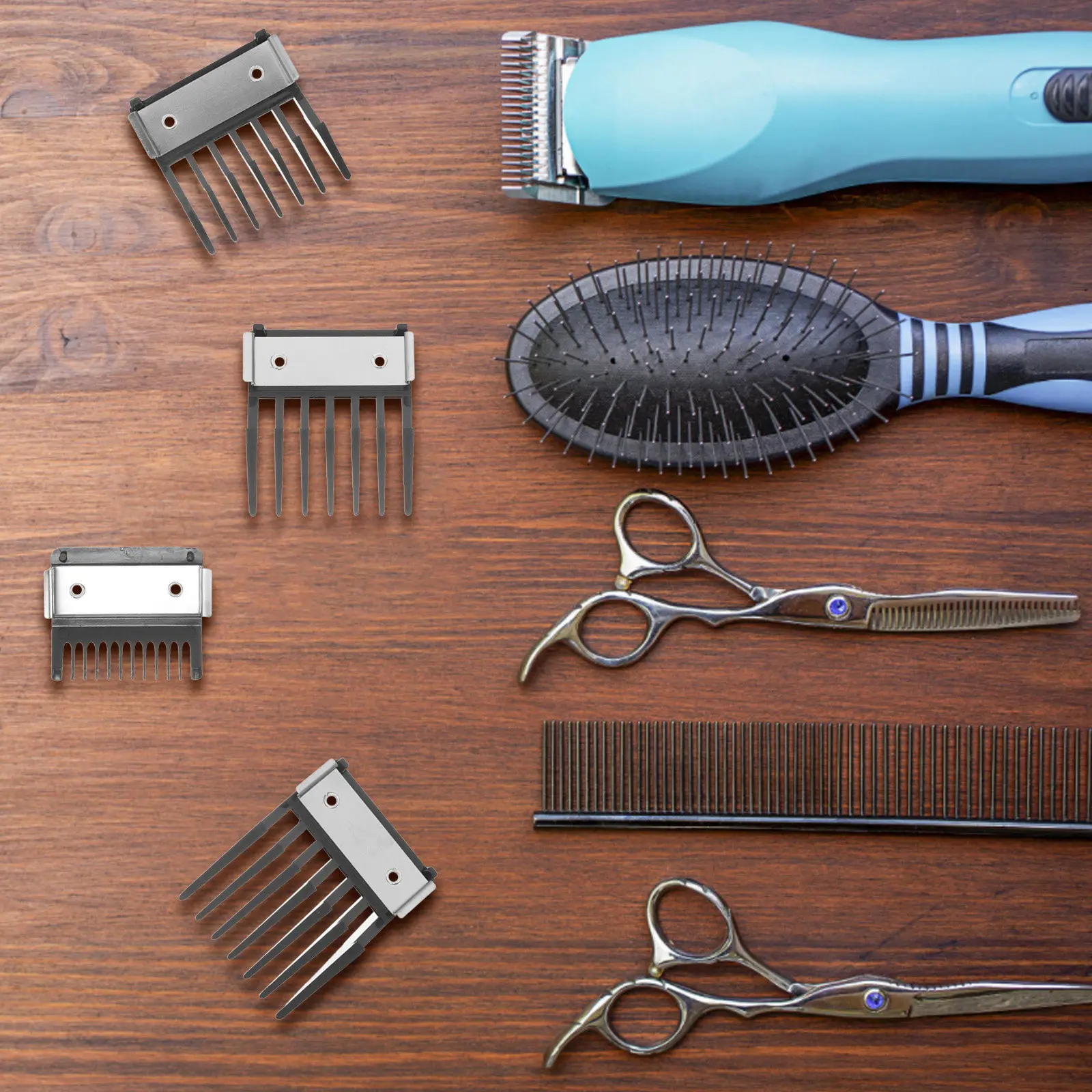 

Набор из 4 насадок для машинки для стрижки волос: профессиональные регулируемые насадки-гребни из нержавеющей стали и пластика
