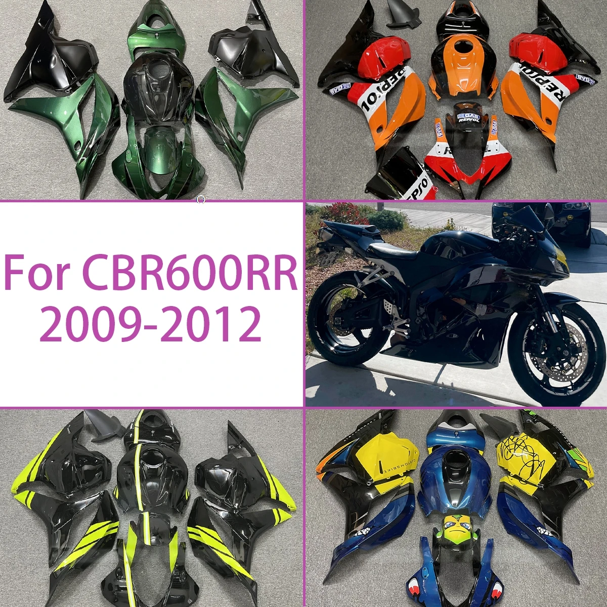 For Honda CBR600RR 2009-2012 ABS Fairing Set Complete Bodywork Kit 09 10 11 12 CBR 600RR Various Color Choices