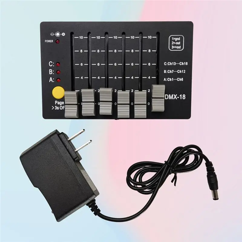 

ABJJ 1 шт. мини-контроллер DMX, консоль DMX512 с аккумулятором, DJ Show, паб, клуб, КТВ, бар, вечерние огни, вилка стандарта США