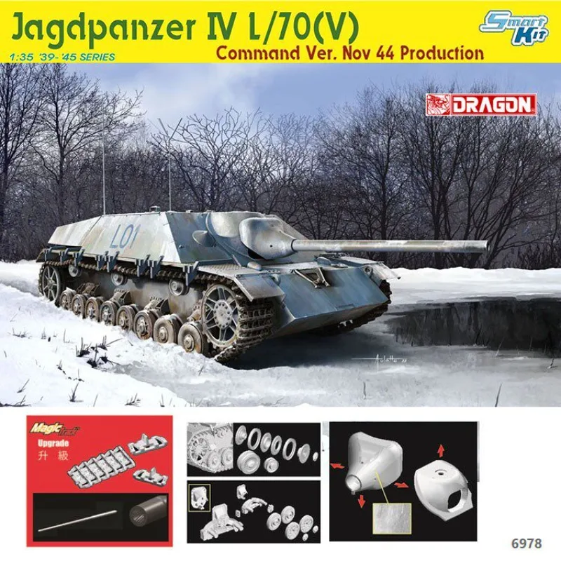 Dragon 6978, 1/35 Jagdpanzer IV L/70(V), German Tank Destroyer, WWII Armor Model, Smart Kit, Magic Tracks, Command Version