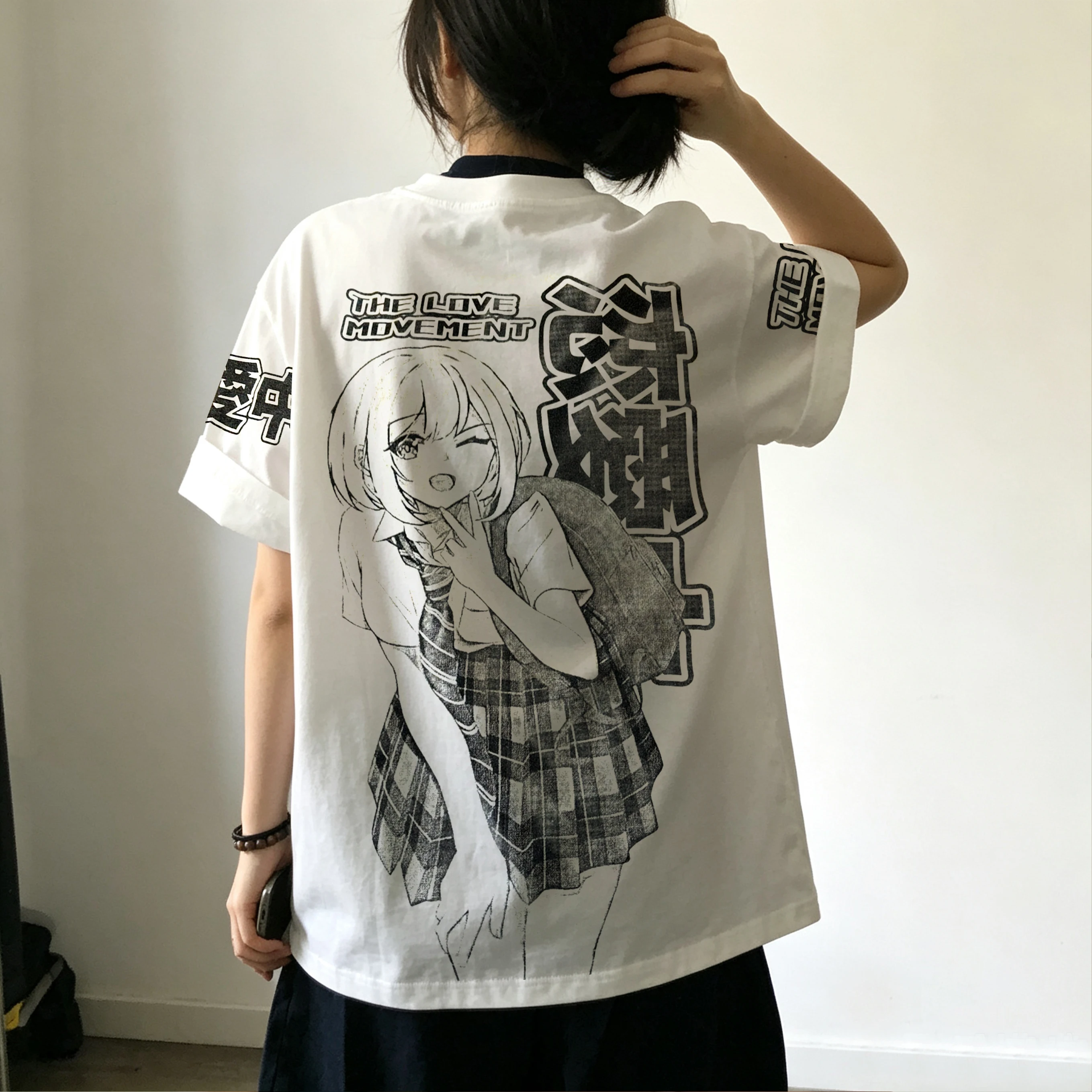 Weekend Warrior Women's Anime Graphic T-Shirt Y2K Tops Harajuku Retro Fashion Gothic Tops Women Clothing Graphic Streetwear