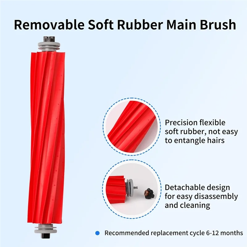 ABLE-قطع غيار لـ Roborock S7 Maxv Ultra جهاز آلي لتنظيف الأتربة فرش جانبية رئيسية مرشحات HEPA أكياس الغبار وسادات الممسحة