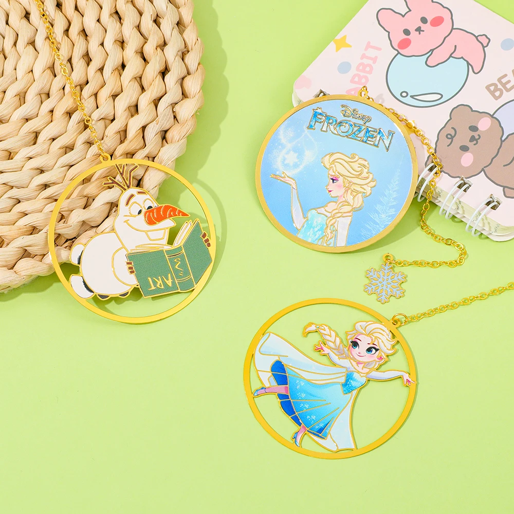 アニメ冷凍金属ブックマークオラフとエルザ本愛好家ブック装飾アクセサリー司書ギフト