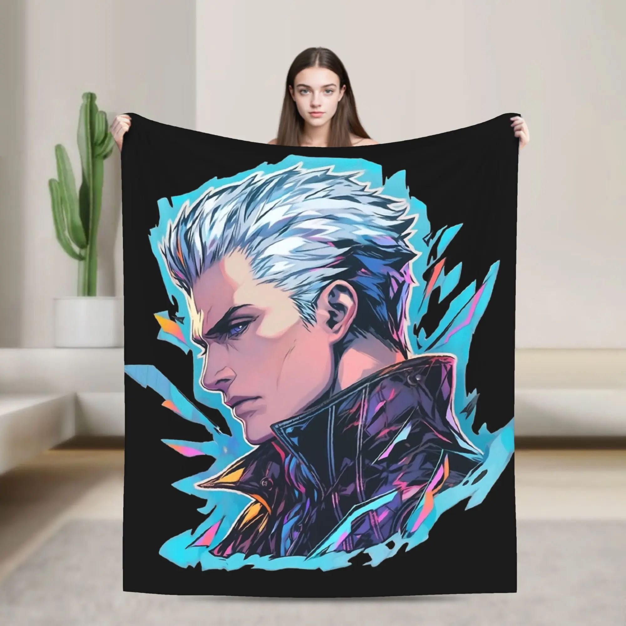 Devils May-Cry 3 Merch Blanket Warm Cozy Fluffy  Throw Blankets for Bed 50x60 Inches Multiple Sizes Bedspread