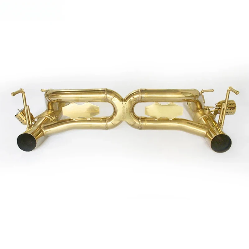 Customize Gold-Edition Titanium High-Peormance Valvetronic Catback Exhaust Pipes for  488 Exhaust