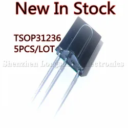 5PCS/LOT  TSOP31236 infrared receiver 36khz sensing distance 45M DIP-3  New In Stock