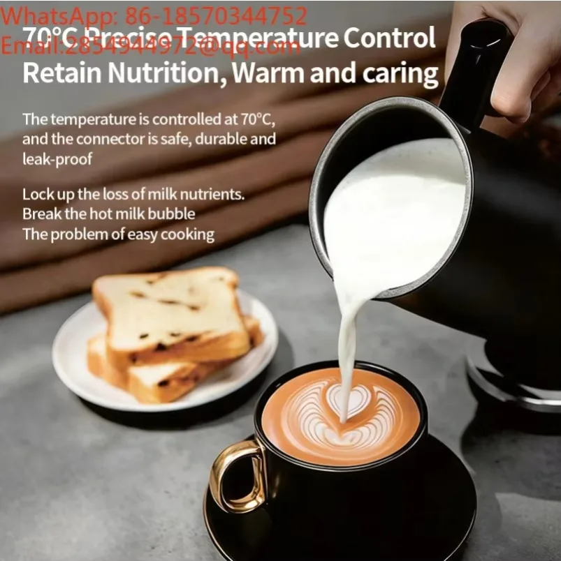 2027     Household Electric Milk Mixer Cold and Hot Foam Machine Milk Heating Coffee Foam Sending Heater