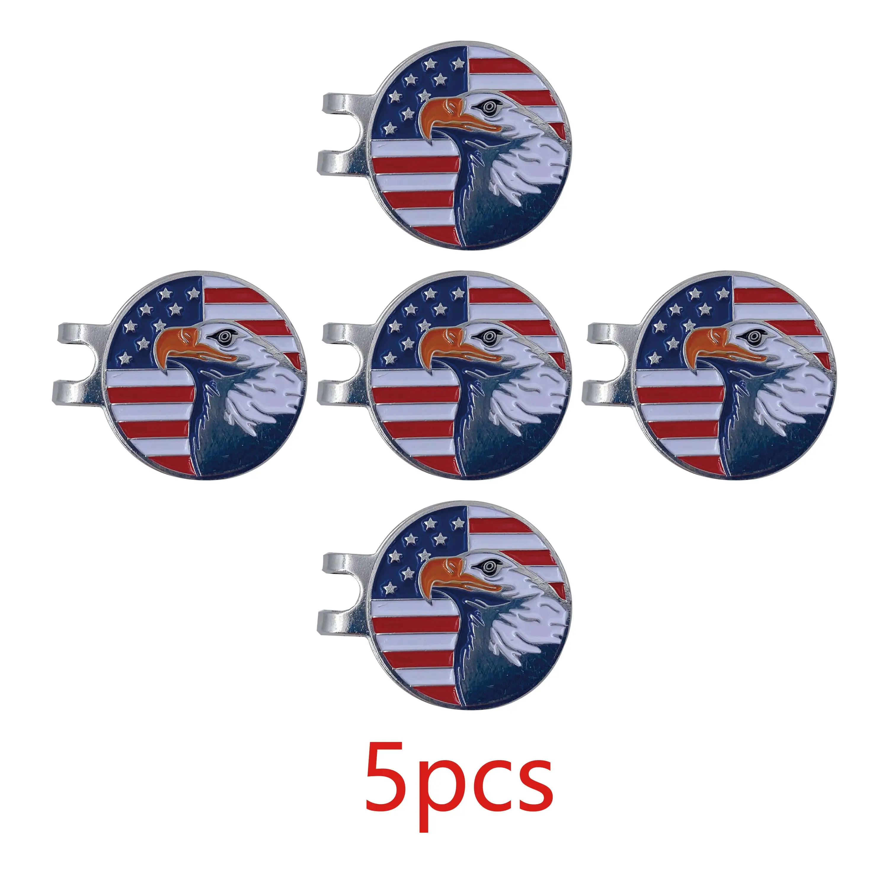 

US Flag Magnetic Golf Ball Markers with Hat Clip - Personalized Golf Accessories for Men - Golf Gifts