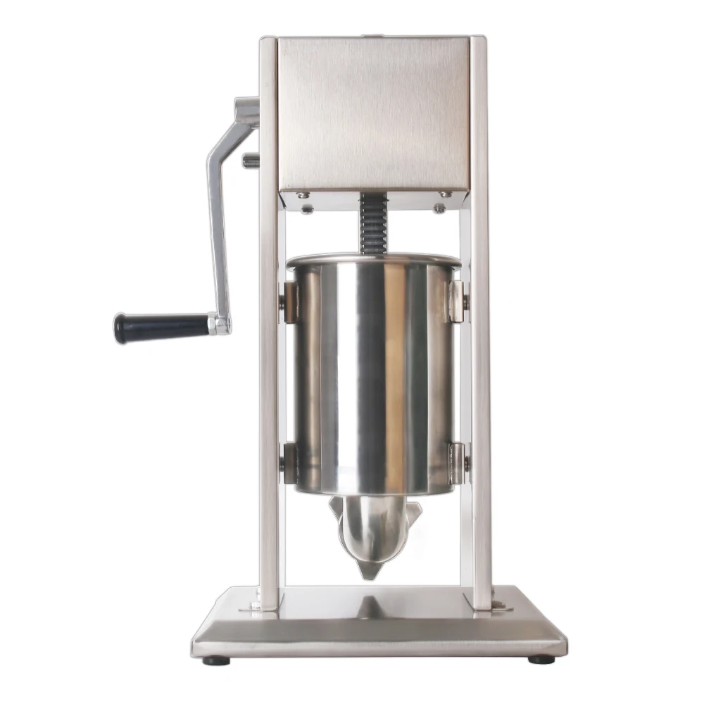 ITOP SV-5 Professional 5L Sausage Filler Machine 202 Stainless Steel  Includes 16/22/32/38 mm Sausage Funnels Food Filling Maker