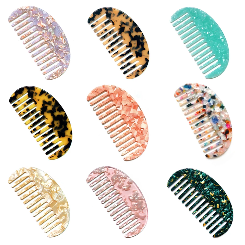 Anti-static Fashion Korean Design Hair Styling Tool Tortoise Shell Hairdressing Comb Acetate Hair Combs Hair Cutting Brush