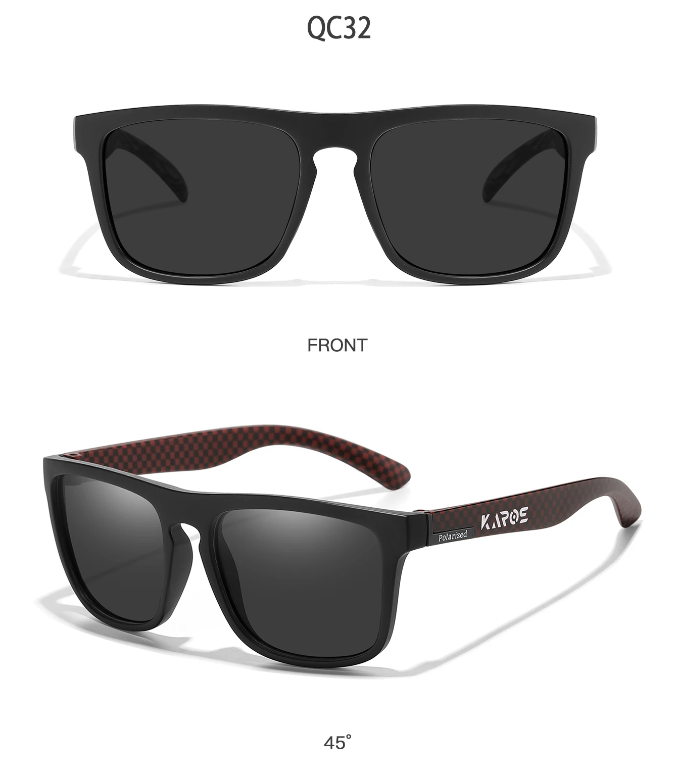 KAROS Männer/Frauen Polarisierte Sonnenbrille Quadratischen Spiegel Marke Design Luxus UV400 Sonnenschirm Unisex Angeln Fahren Radfahren Wandern – Detail 17