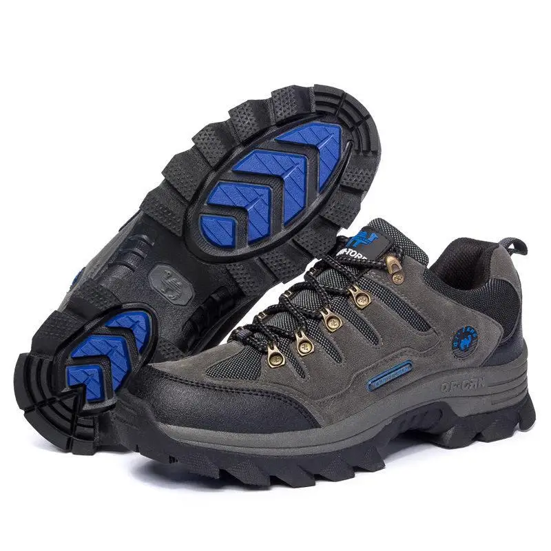 Outdoor Autumn Winter Mountain Climbing Shoes Unisex Casual Sports Travel Boots Large Size Mid-Cut Waterproof Hiking Shoes