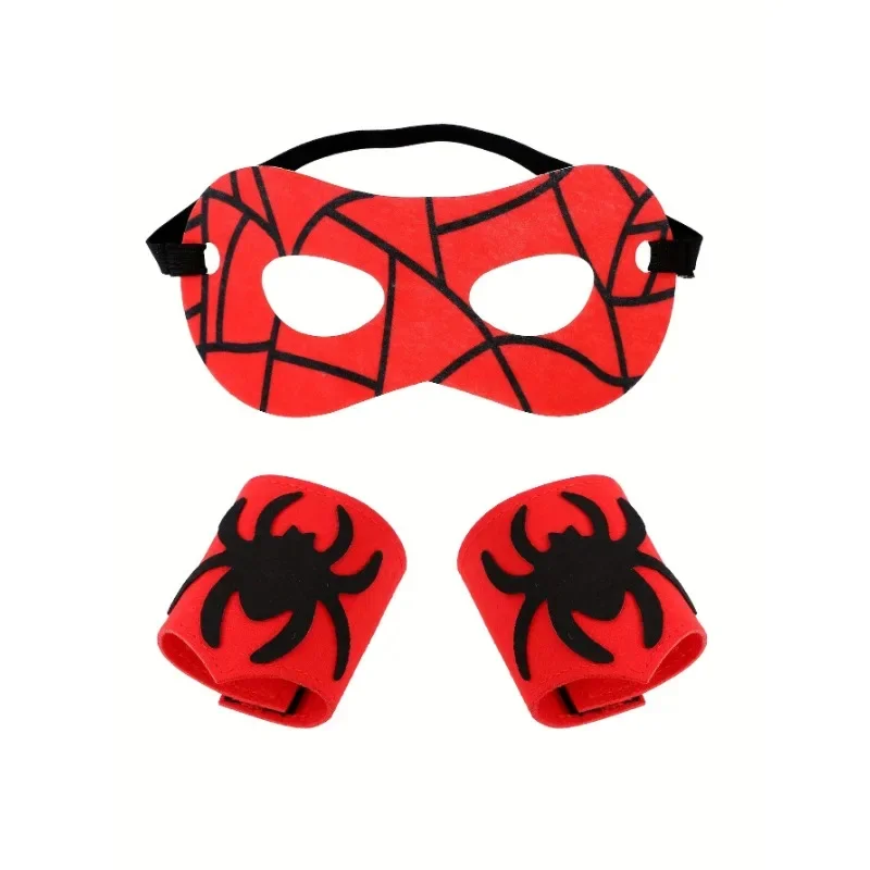 كيب إن تويلي d'araig dne pour garçon, avec masque d'Halloween et poignets, ensemble de tenue de personalage de heros نابض بالحياة #6