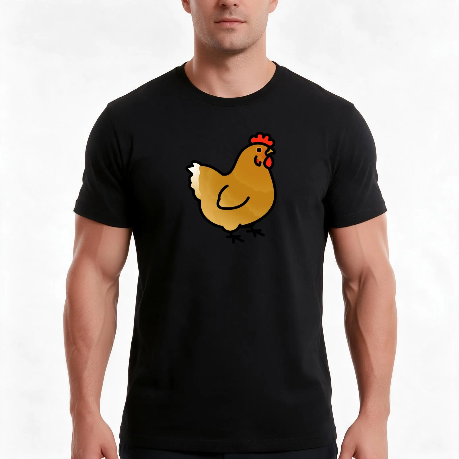 Chubby Chicken T-Shirt Summer Casual Cotton Tee Oversized Streetwear Tops Vintage Graphic Print Loose Fit Short Sleeve