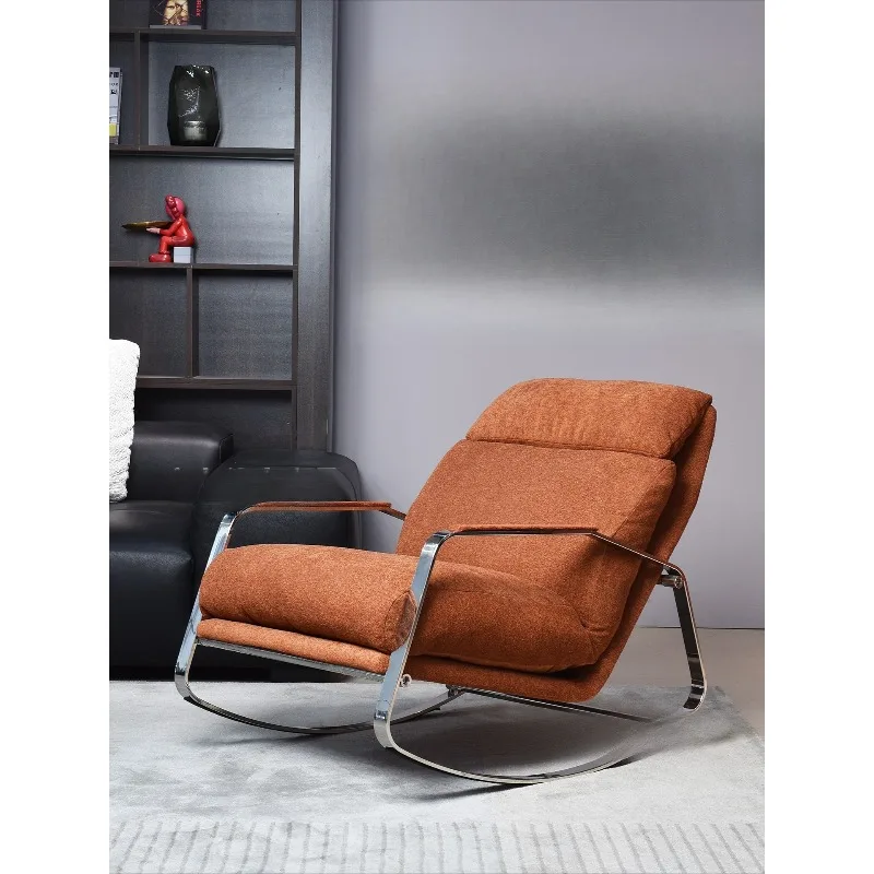 Leisure rocking chair, wabi-sabi style balcony rocking chair, bedroom and living room sofa, single sofa rocking chair