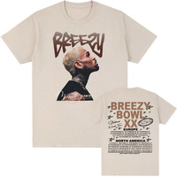 Breezy Bowl XX 2025 T-shirt Chris Brown Singer Graphic Tshirts Summer Short Sleeve Male T Shirt Printing Clothing Men Women Tees