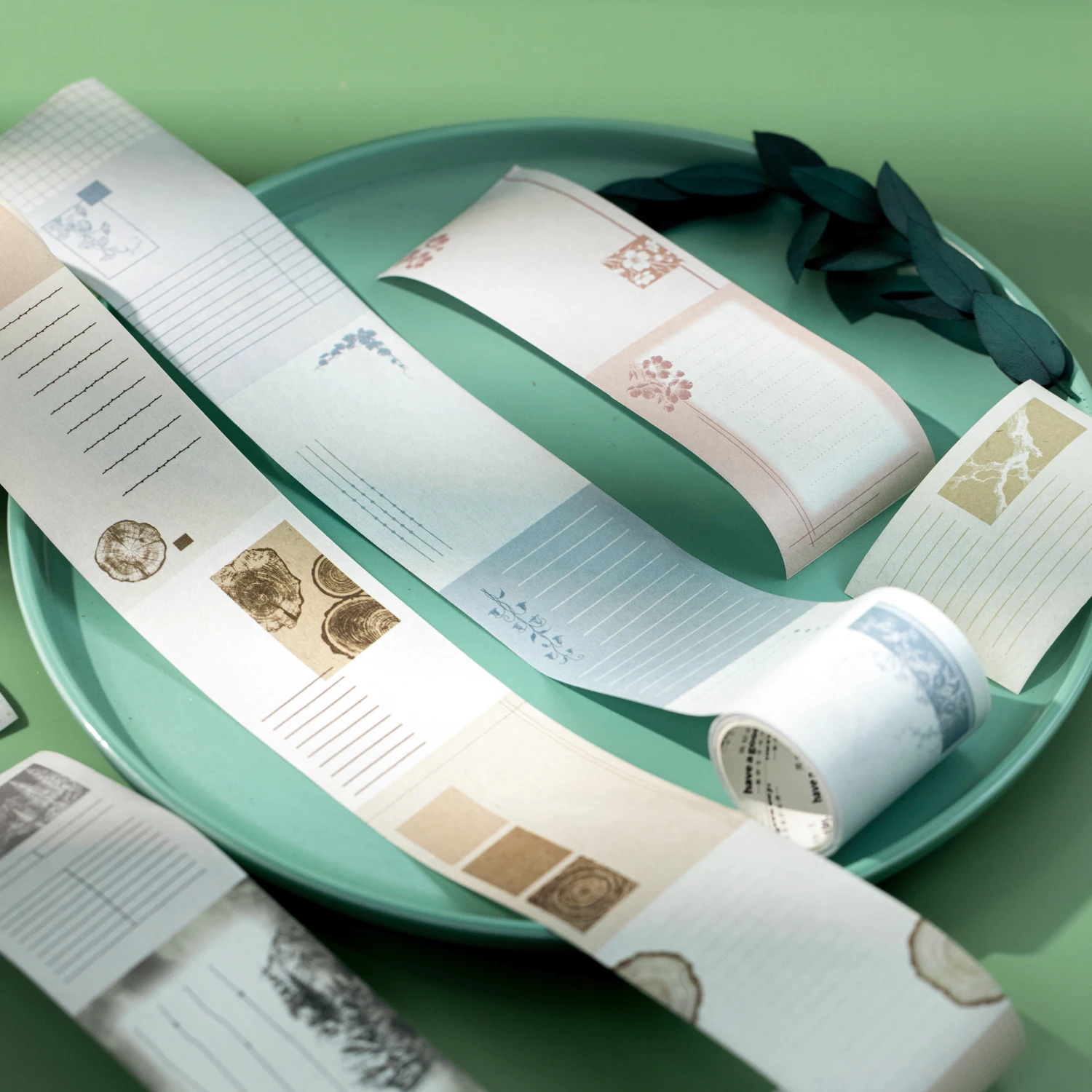 Tree Imprint Series Vintage Plant Leaves Flower Landscape Washi Tape Creative DIY Journal Material Collage Stationery