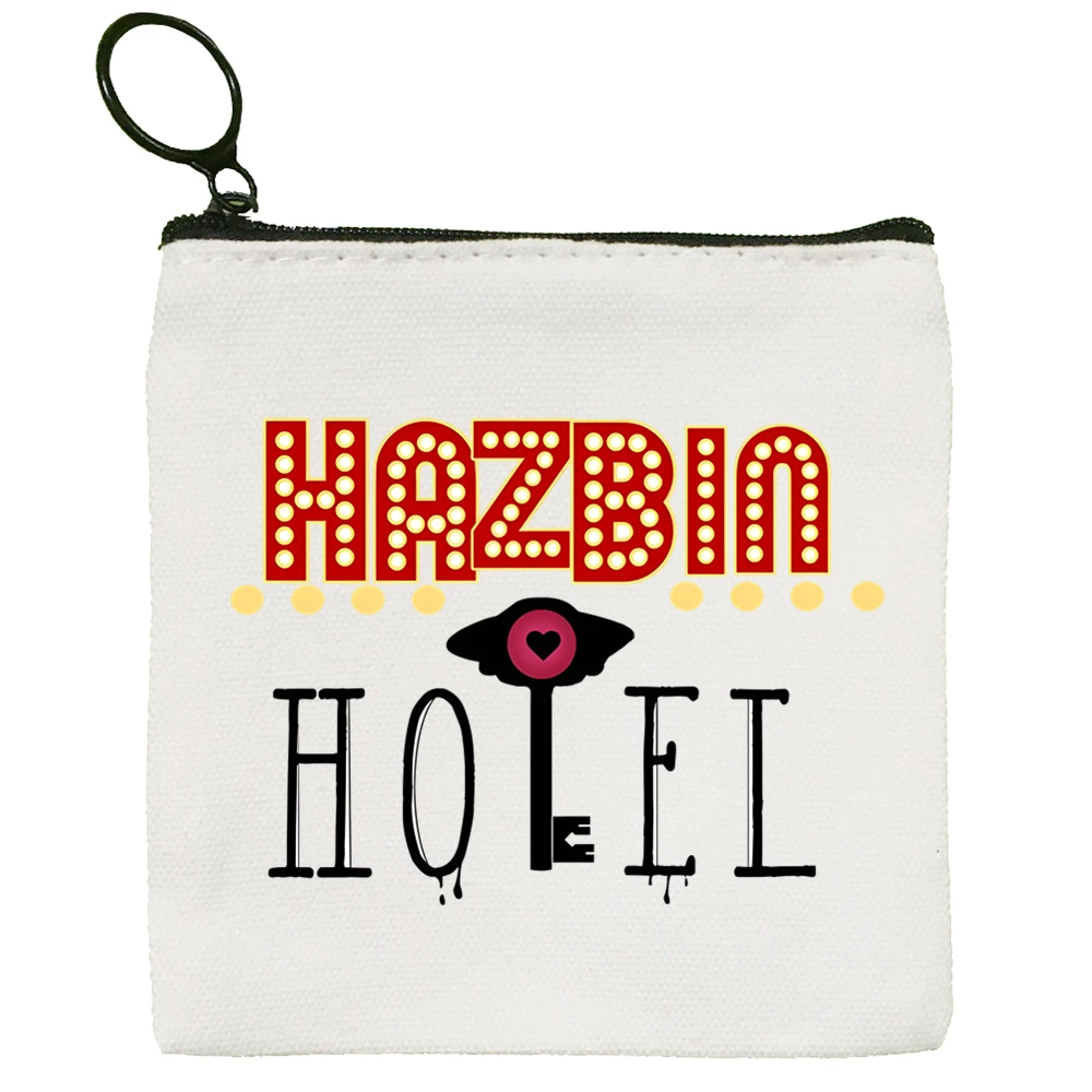 

Hazbin Hotels Alastor Cute Mini Coin Purse Canvas Student Wallet Coin Case Zipper Hand Female Key Case