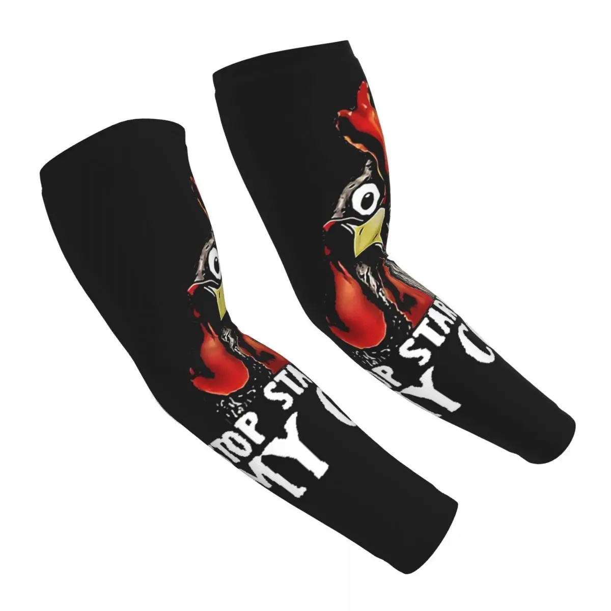 動物が私のペニスを見つめるのをやめる ギャングスター チキン アームスリーブ 男女兼用 日焼け止め タトゥーカバー スポーツ冷却 サイクリング