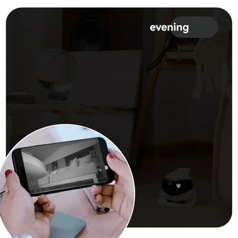 BAAG-Enabot EBO SE Camera Robot For Dog Cat Baby 1080P Wifi 2.4G 5G 360° Home Security Pet Camera US Plug Startlight Night Visio
