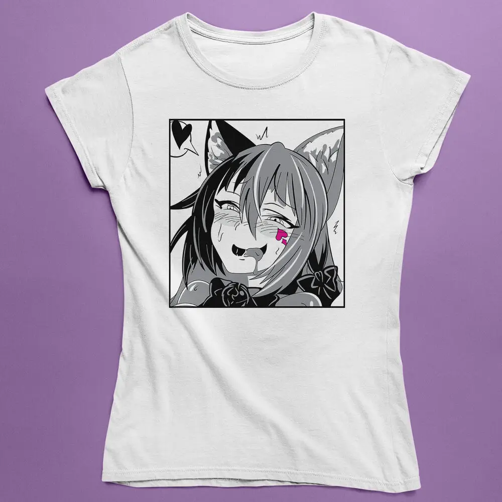 Hentai Cat Girl T-Shirt – Ecchi Anime Art - Men, Women, Kids Tee