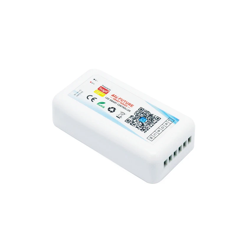 Tira de luces LED con WIFI, controlador inteligente, atenuador, DC5-24V, RBGWC, Alexa, Google Home, Control remoto