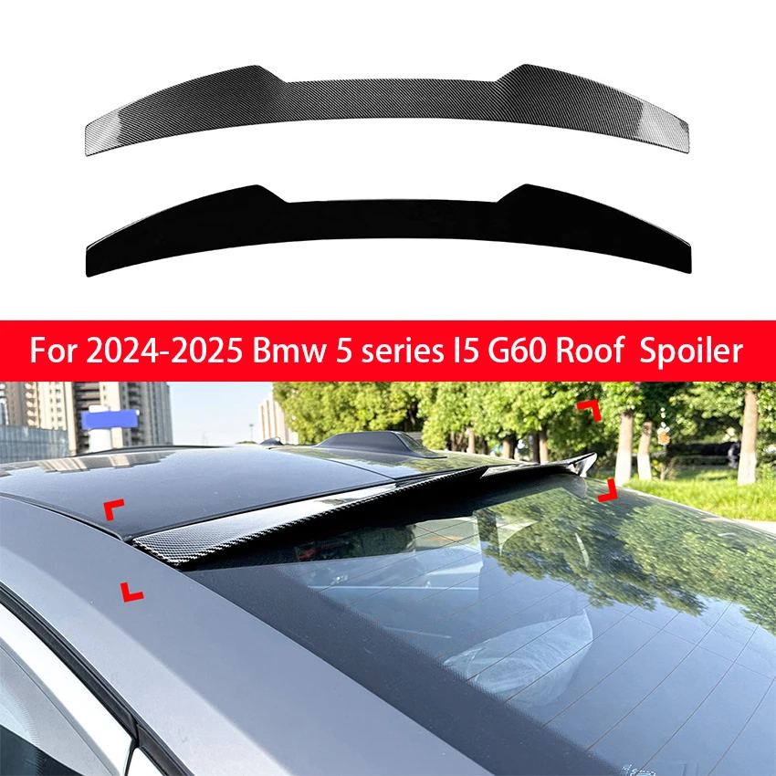 

For Bmw 5 series I5 G60 525i 530i M60 Black Carbon Car Roof Black Carbon Rear Trunk Spoiler Wings Tuning Accessories 2024-2025