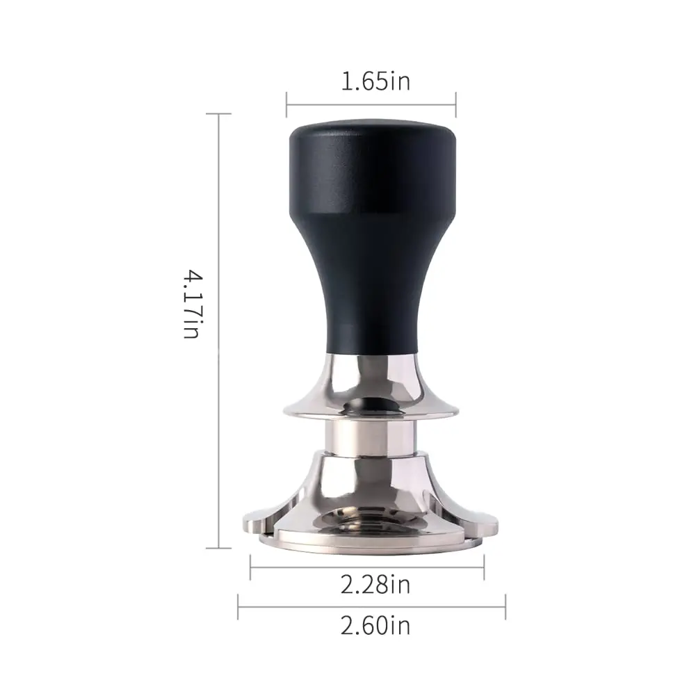 58mm Espresso Tamper, Premium Barista Coffee Tamper with Calibrated Spring Loaded, 100% Stainless Steel Base Coffee Tamper